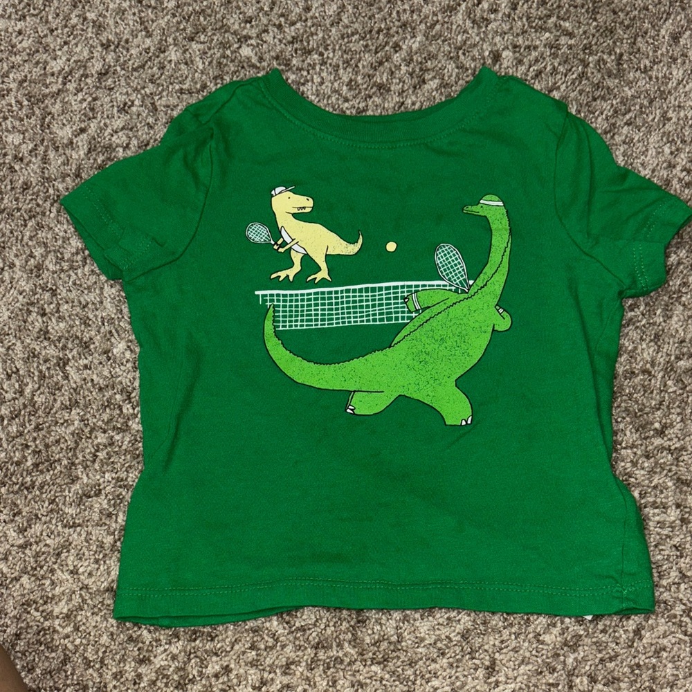 Old Navy Green Dinosaur Tennis Tee